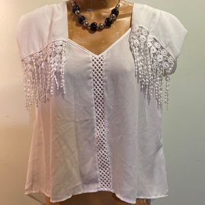 ☀️Final Sale☀️Monteau Med White Blouse